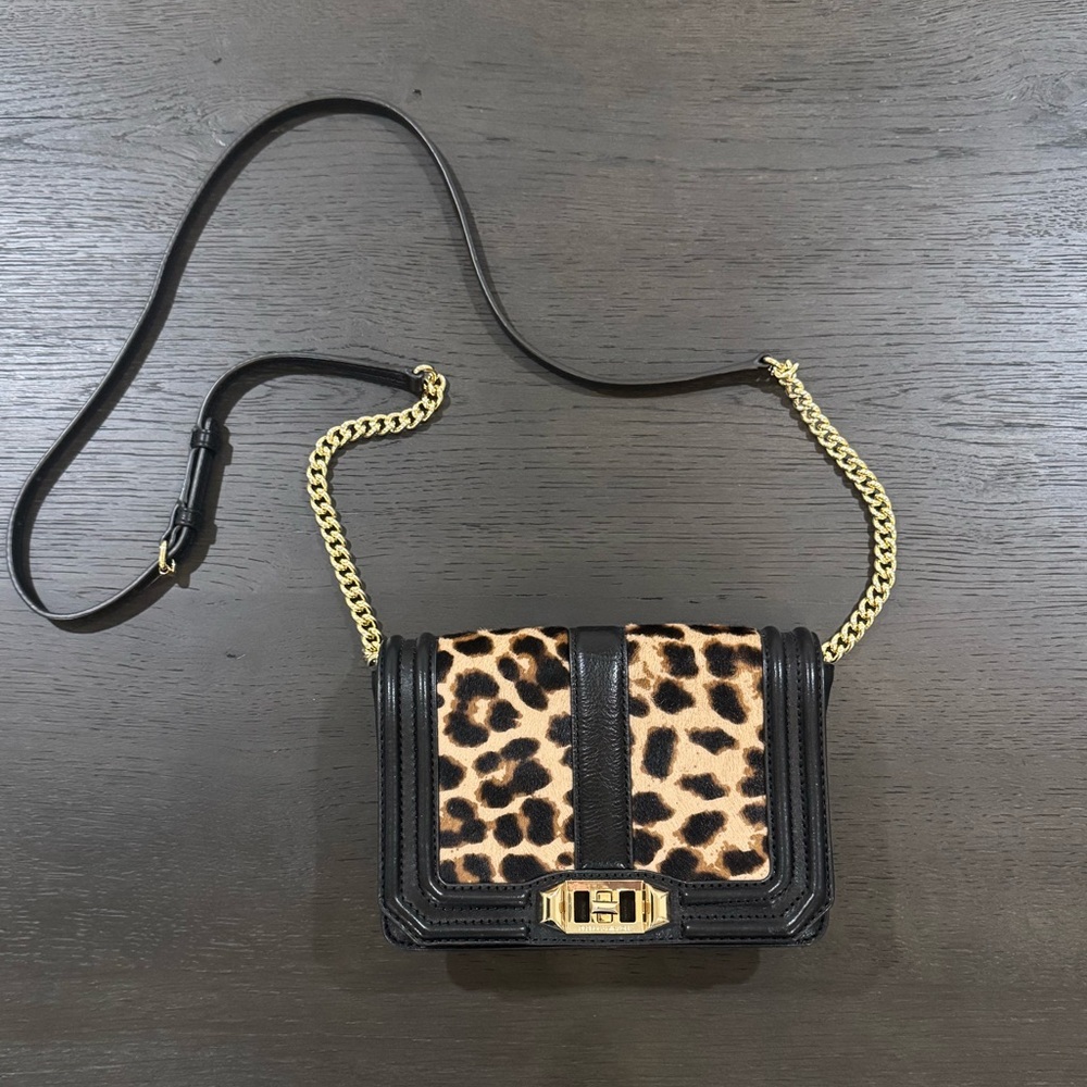 Rebecca Minkoff Leopard and Black Crossbody Bag